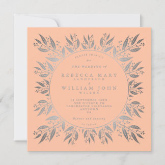 Elegant botanical Italian style Wedding Invitation