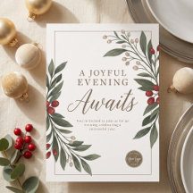 Elegant Botanical Joyful Wishes Corporate Holiday