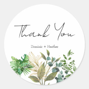 Elegant Botanical Leaf Envelope Seal