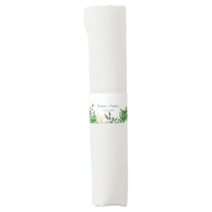 Elegant Botanical Leaf Napkin Bands
