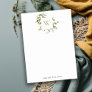 Elegant Botanical Leafy Foliage Watercolor Wedding Note Card