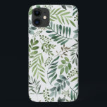 Elegant Botanical Leaves Watercolor  iPhone 11 Case<br><div class="desc">Hand Painted</div>