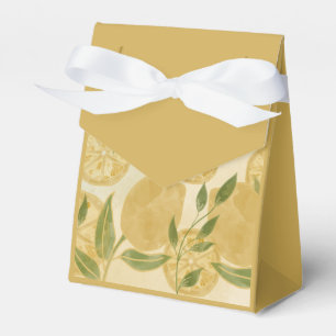 Elegant Botanical Lemon Greenery  Favor Boxes