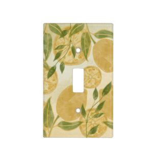 Elegant Botanical Lemon Greenery Light Switch Cover