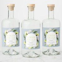 Elegant Botanical Lemons Frame Limoncello