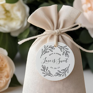 Elegant Botanical Love is Sweet Wedding Favor Self-inking Stamp