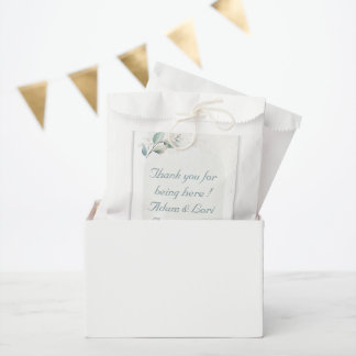 Elegant Botanical Love Wedding Favor Bag