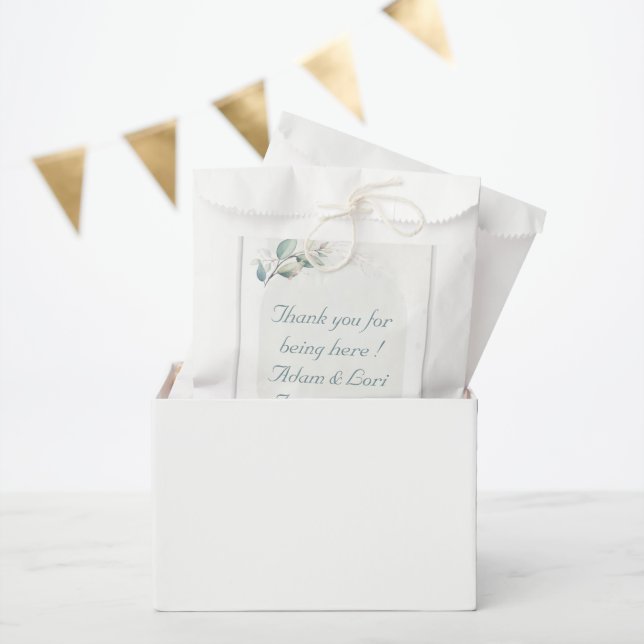 Elegant Botanical Love Wedding Favor Bag (Party)