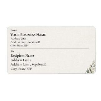 Elegant Botanical Minimalist Small Business Label