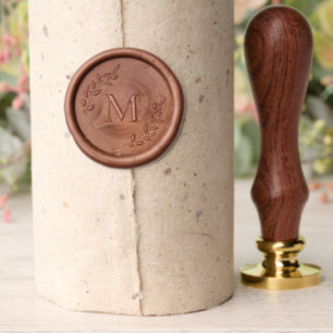 Elegant Botanical Monogram for Weddings Wax Seal Stamp