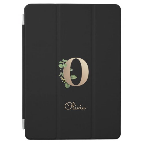 Elegant Botanical Monogram Letter O  iPad Air Cover