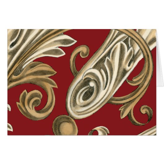 Elegant Botanical Motif with Tan Foliage (Front Horizontal)