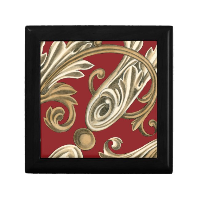 Elegant Botanical Motif with Tan Foliage Gift Box (Front)