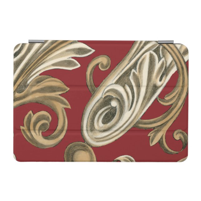 Elegant Botanical Motif with Tan Foliage iPad Mini Cover (Horizontal)