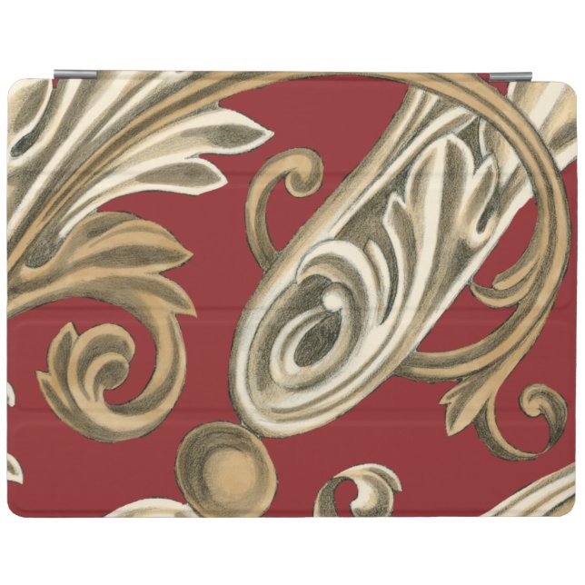 Elegant Botanical Motif with Tan Foliage iPad Smart Cover (Horizontal)