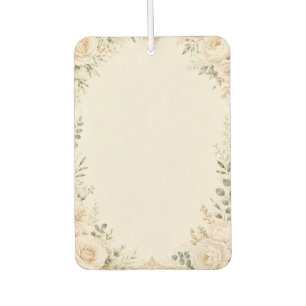 Elegant Botanical on Vintage Handmade Paper Air Freshener