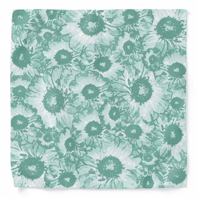 Elegant Botanical Pattern Bandana (Front)