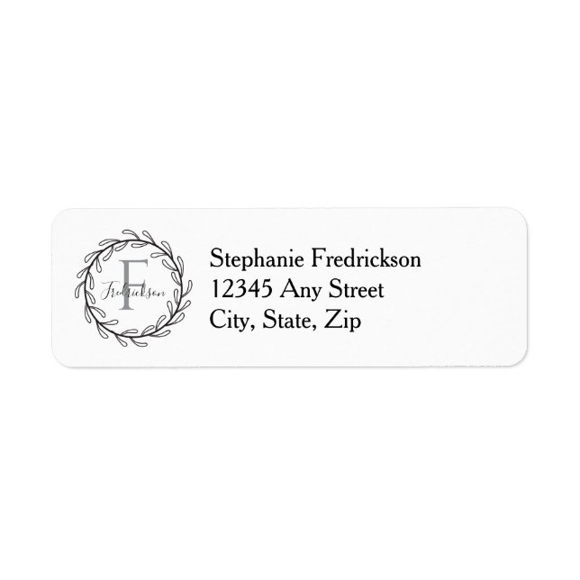 Elegant Botanical – Personalized return address Label (Front)