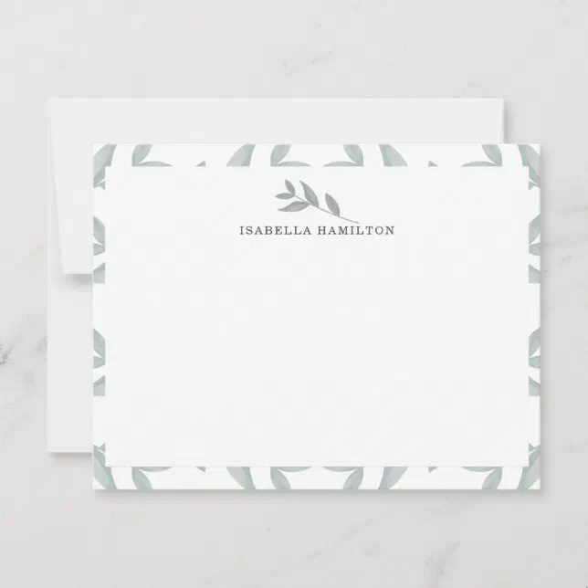 Elegant Botanical Personalized Stationery Note Card | Zazzle