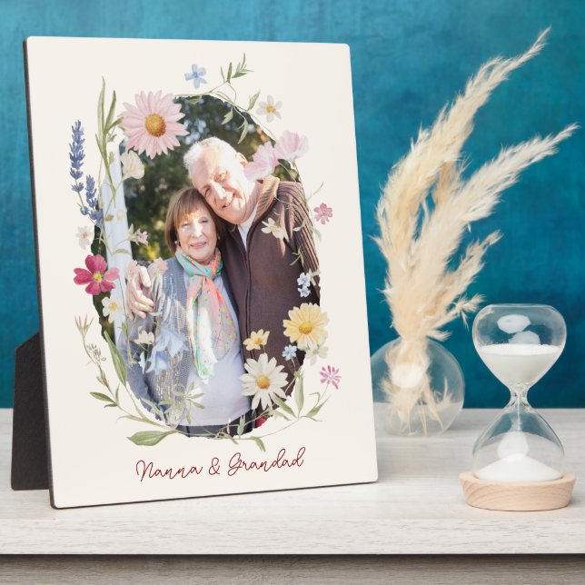 Elegant Botanical Portrait Plaque (Side)