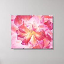 Elegant Botanical Rose Blossom Wrapped Canvas Ar