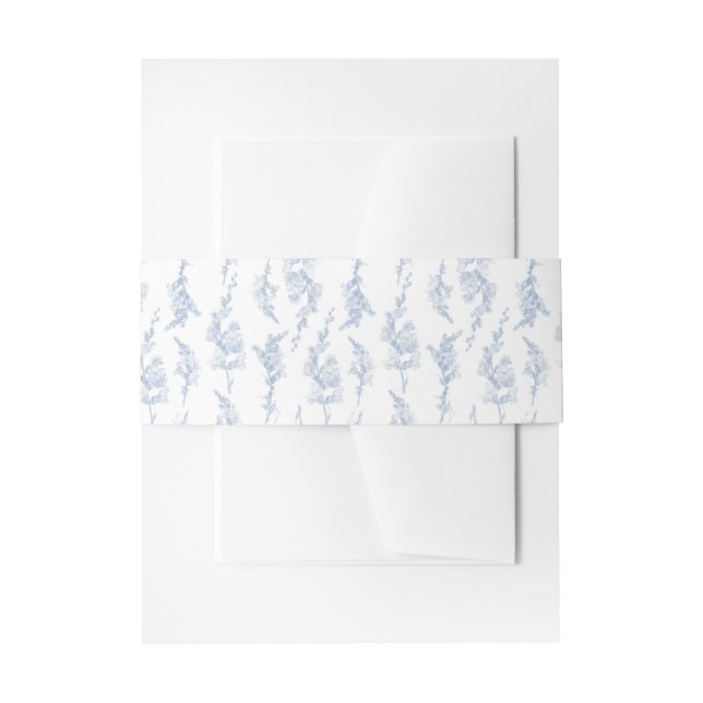 Elegant Botanical Snapdragon Invitation Belly Band (Front Example)