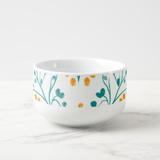 Elegant Botanical Soup Mug