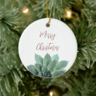 Elegant Botanical Succulent Christmas 