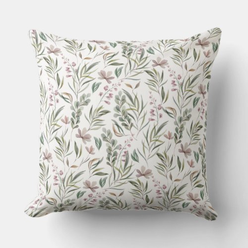 Elegant Botanical Throw Pillow