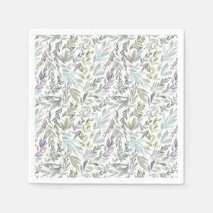 Elegant Botanical Watercolor Napkins