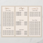 Elegant Botanical Watercolor Pink Trifold Brochure (Back)