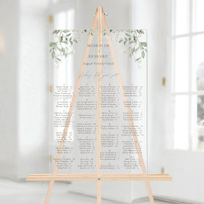 Elegant Botanical Wedding Acrylic Seating Chart