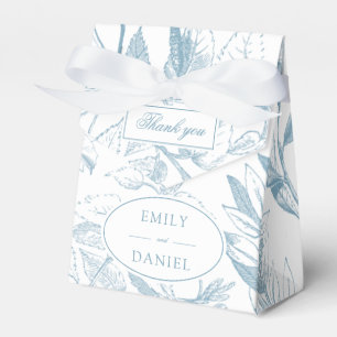 Elegant Botanical Wedding Bridal Shower Favor Box