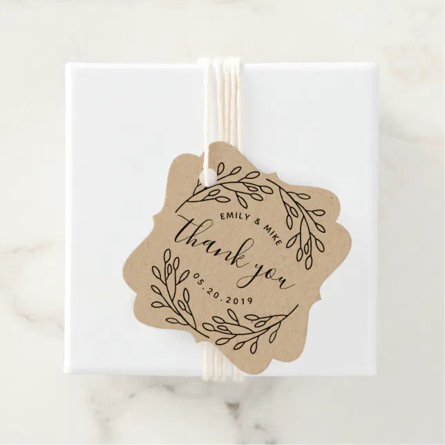 Elegant Botanical Wedding Favor Thank You Tags Zazzle Elegant Botanical Wedding Favor Thank You Tags Zazzle