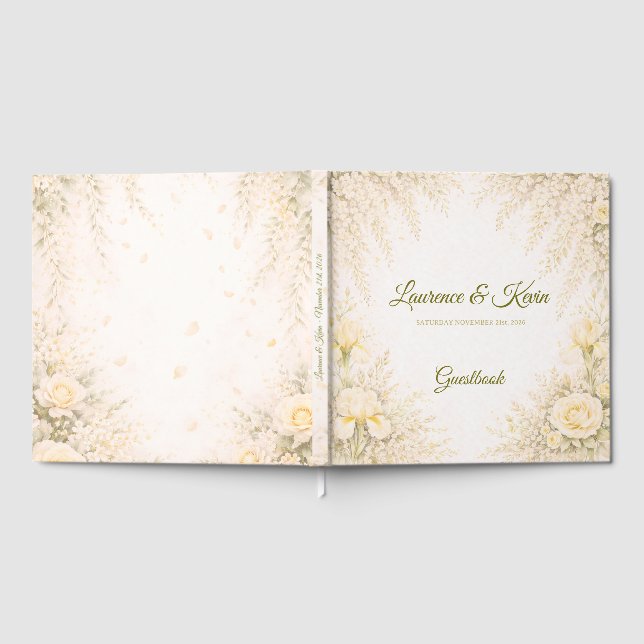 Elegant Botanical Wedding Guestbook (Full)