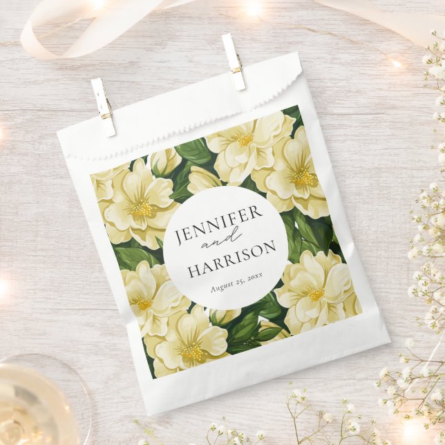 Elegant, botanical wedding invitation  favor bag (Clipped)