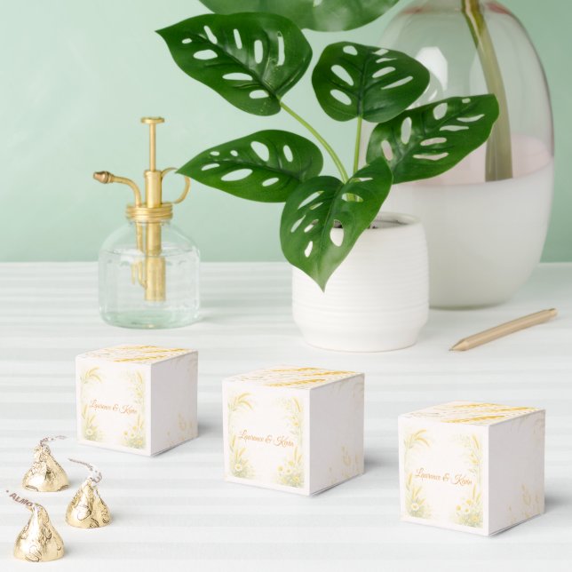 Elegant Botanical Wedding Invitation Favor Boxes (Multiple)