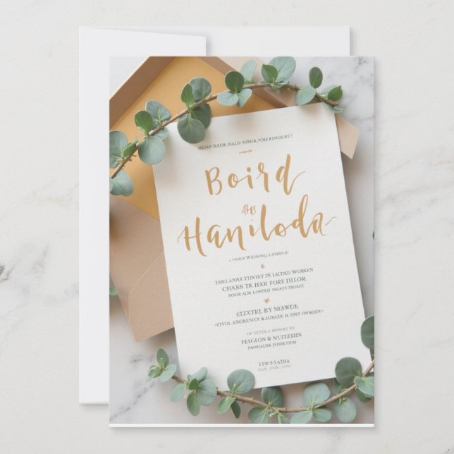 Elegant Botanical Wedding Invitation | Modern  (Front)