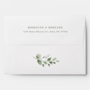Elegant Botanical Wedding Mailing Envelope