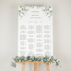 Elegant Botanical Wedding Seating Chart Foam Board