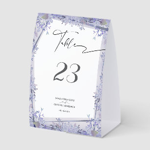 Elegant Botanical Wedding Table Number Sign