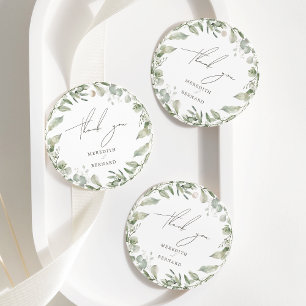 Elegant Botanical Wedding Thank You Favor Tags