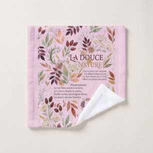 Elegant Botanical & Wildflower Watercolor Design Wash Cloth
