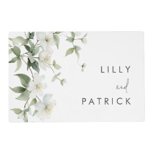 Elegant Botanical Wildflower Wedding Placemat