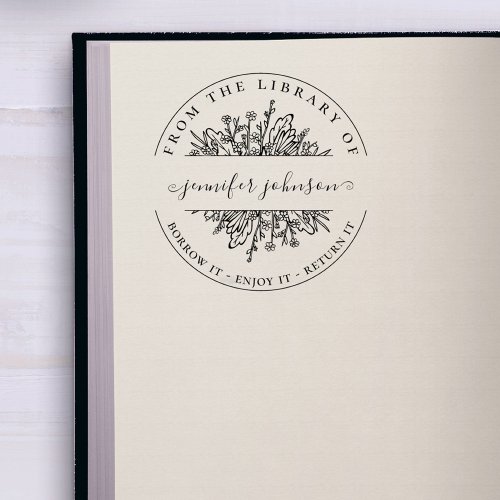 Elegant Botanical Wildflowers From The Library Of Rubber Stamp