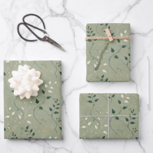 Elegant Botanical Wrap Decoupage  Wrapping Paper Sheets