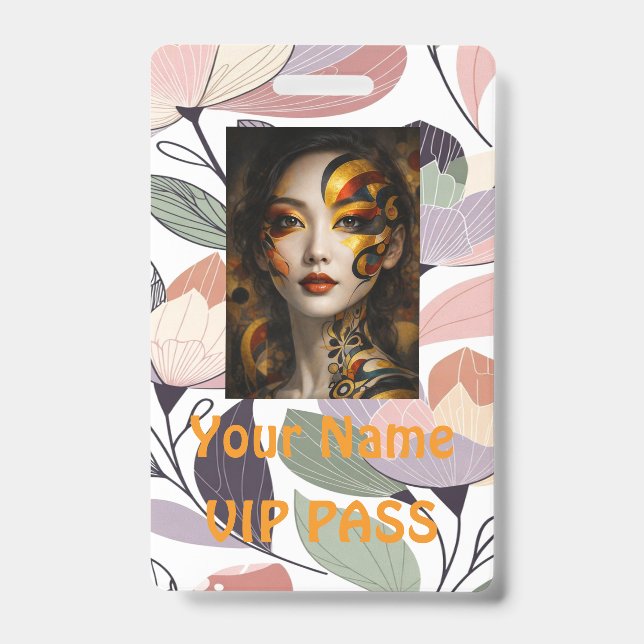 Elegant Botnical classic VIP PASS, Badge (Front)