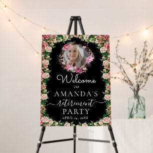 Elegant Bouquet Floral Photo Retirement Welcome Foam Board