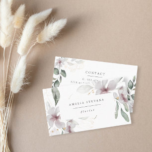Elegant Bouquet Florist Business Card