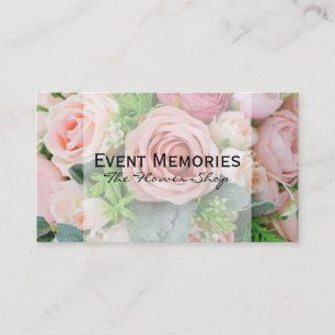 Elegant Bouquet of Pink Flowers Business Card